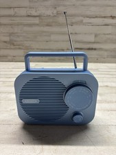 Jensen MR550 Portable AM FM Radio Blue Retro Style Battery AC Powered Receiver