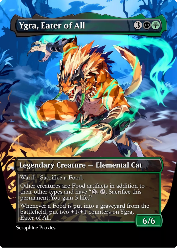 Ygra, Eater of All - High Quality Altered Art Custom Cards