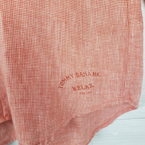 Camicia Tommy Bahama Relax 100% lino manica lunga uomo taglia XL rosa - Foto 4 di 15