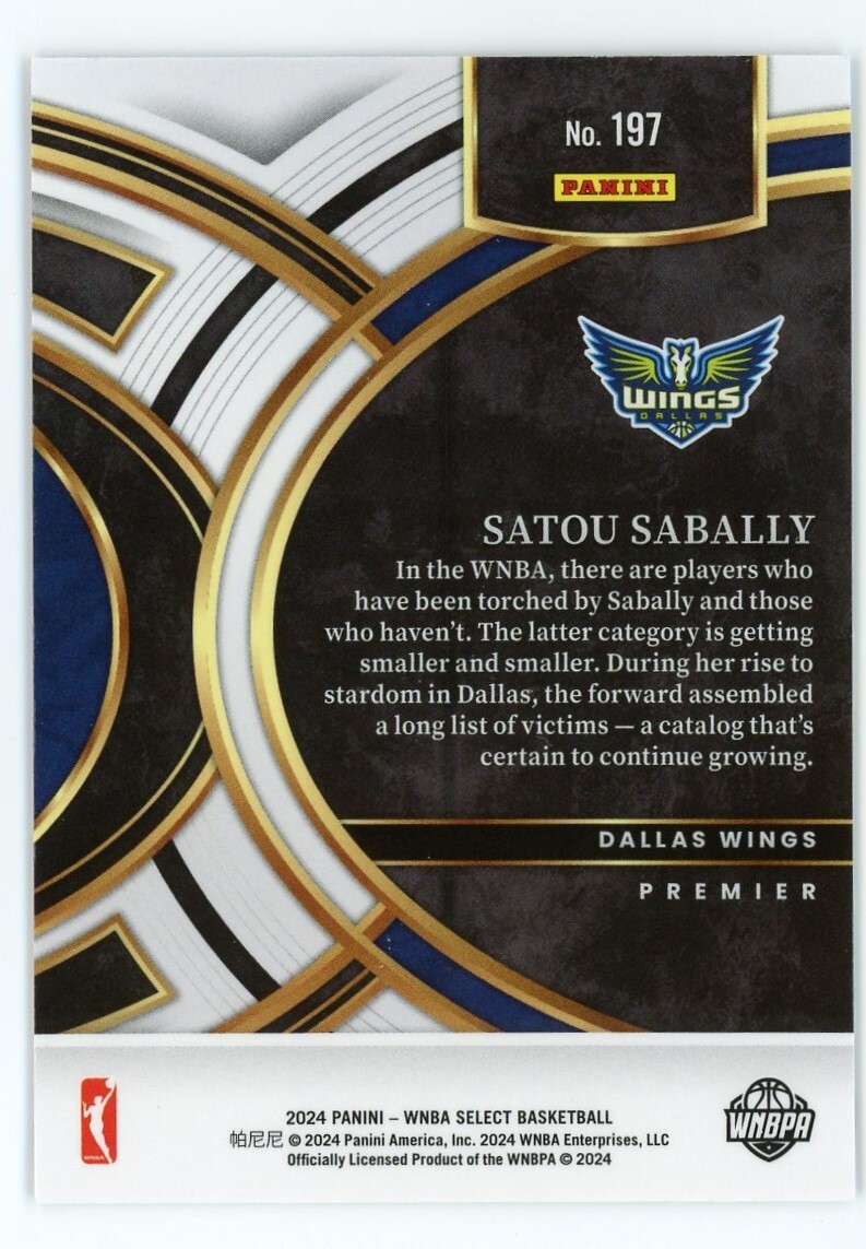 2024 Panini Select WNBA Premier Satou Sabally #197 | eBay