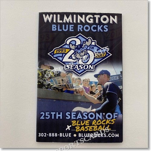 2017 Wilmington Blue Rocks Pocket Schedule Royals 25 Minor Baseball - 第 1/2 張圖片