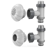Pool Parts for Intex/Bestway/Coleman, Hose Adapter & 1.5" Valve Kit (Grey)