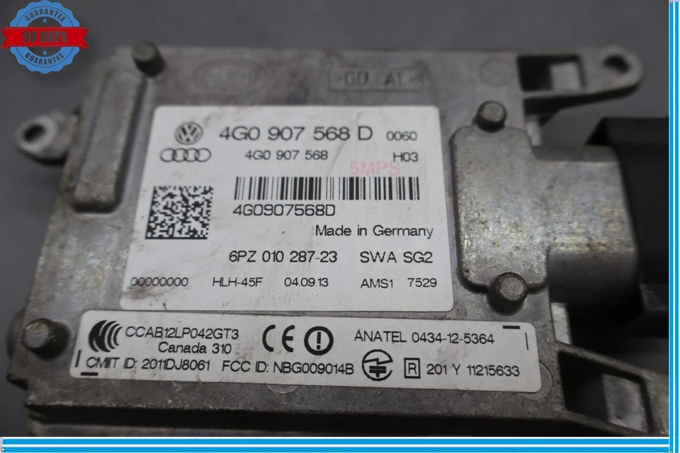 12-18 Audi A6 Preium Rear Left Side Blind Spot Radar Control Sensor Module Oem - Image 4 of 4