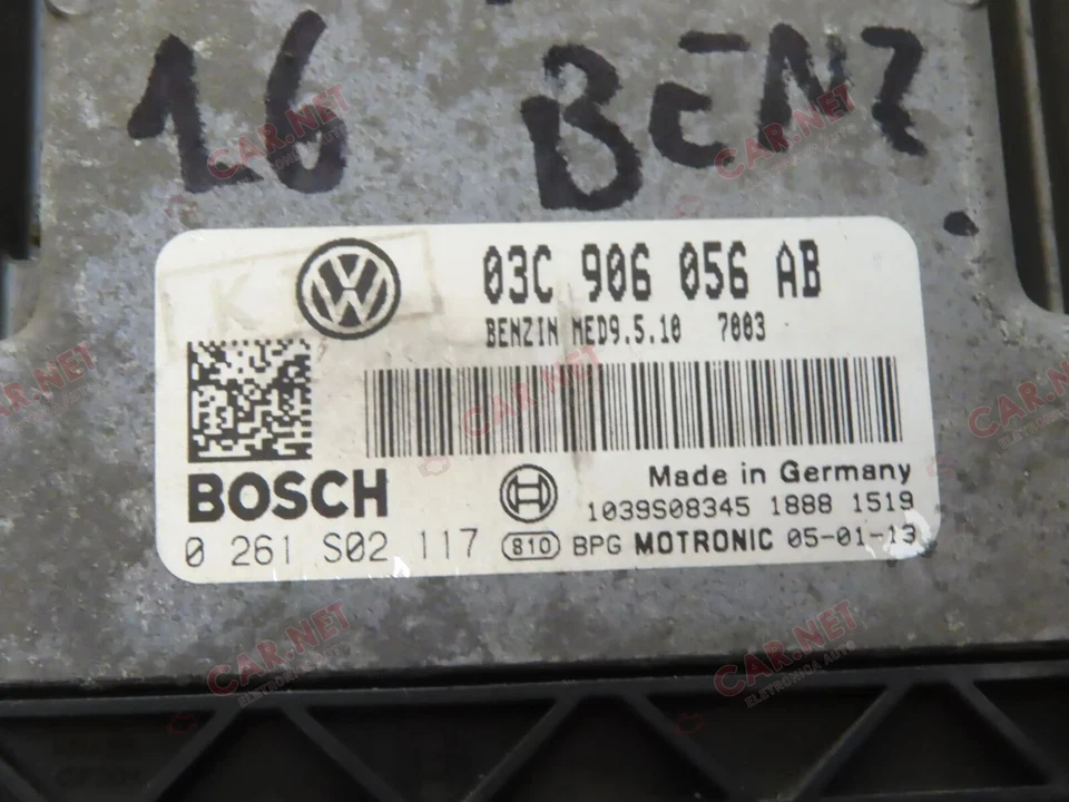 03C906056AB CENTRALINA MOTORE VW GOLF V 1.6 FSI 85KW 0261S02117 BOSCH MED9.5.10 - Immagine 2 di 4