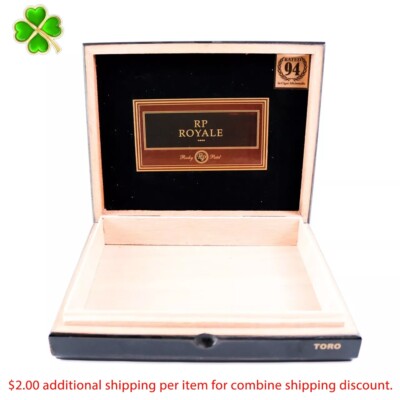 Rocky Patel Royale Toro Empty Wood Cigar Box 9.75'' x 8'' x 2''