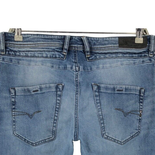 Jeans de mezclilla Diesel Belther 0850W regular ajustados elásticos cónicos para hombre azul PVP £140 - Imagen 5 de 6