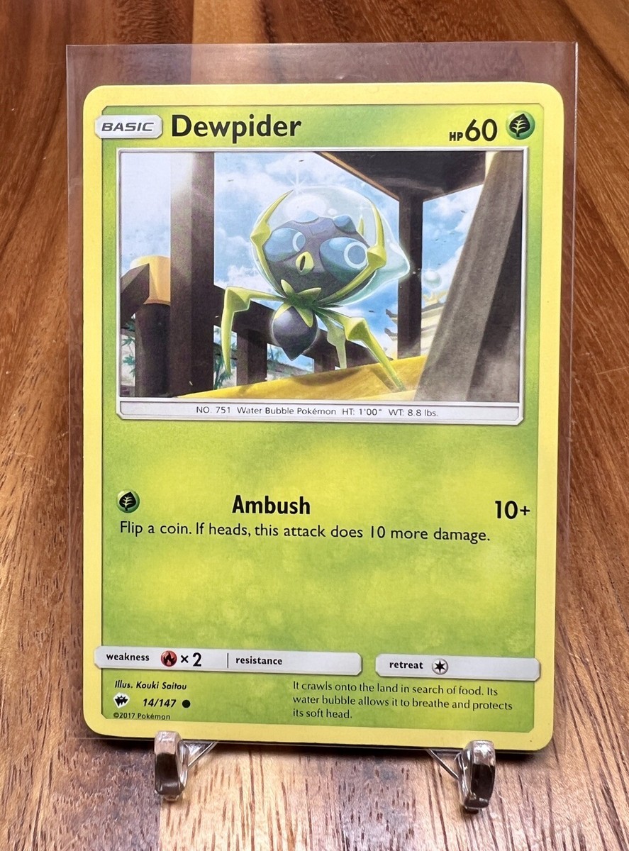 dewpider pokemon card value Ultra Prism #16 [Fire]2 Dewpider 047/195 Silver Tempest Pokemon