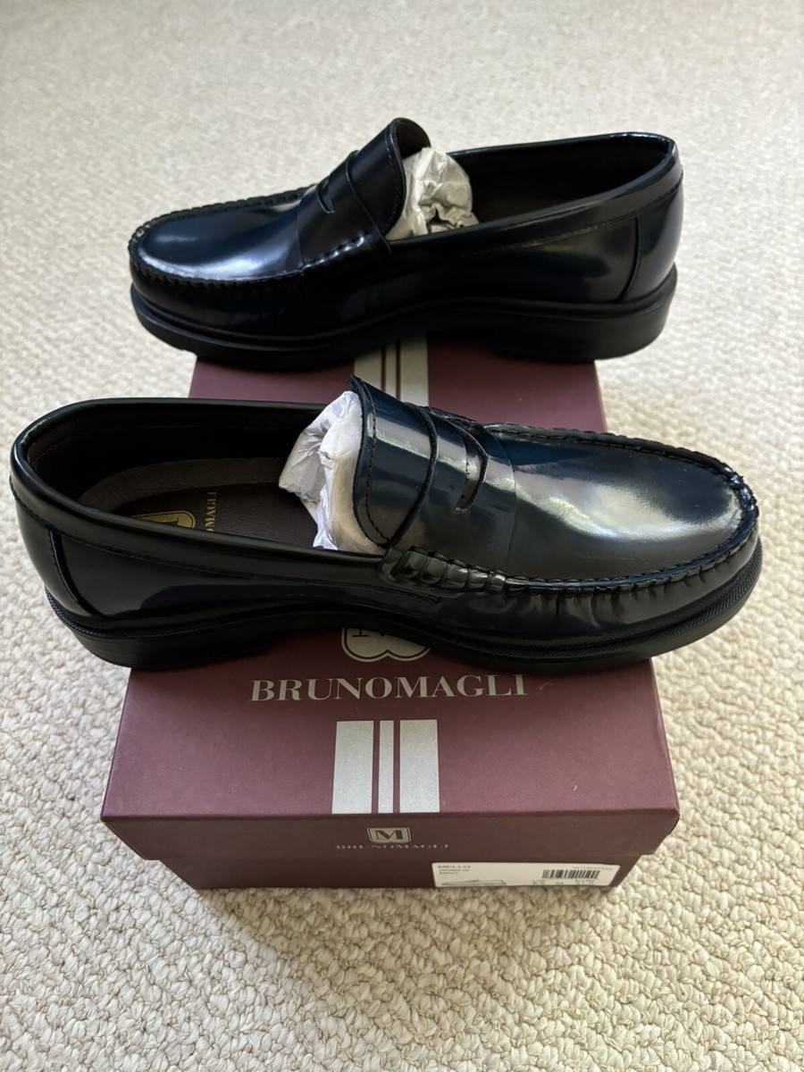 Bruno Magli Mello Dress Slip-on Leather Men’s Shoes Size 8.5 Navy - Brand New BRUNOMAGLI Mello Dress Slip-on Leather Men main image 2