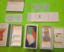 Apple IPhone X iPhone 6S Box 64GB Silver White W/ Box Ear Buds Manuals Sticker