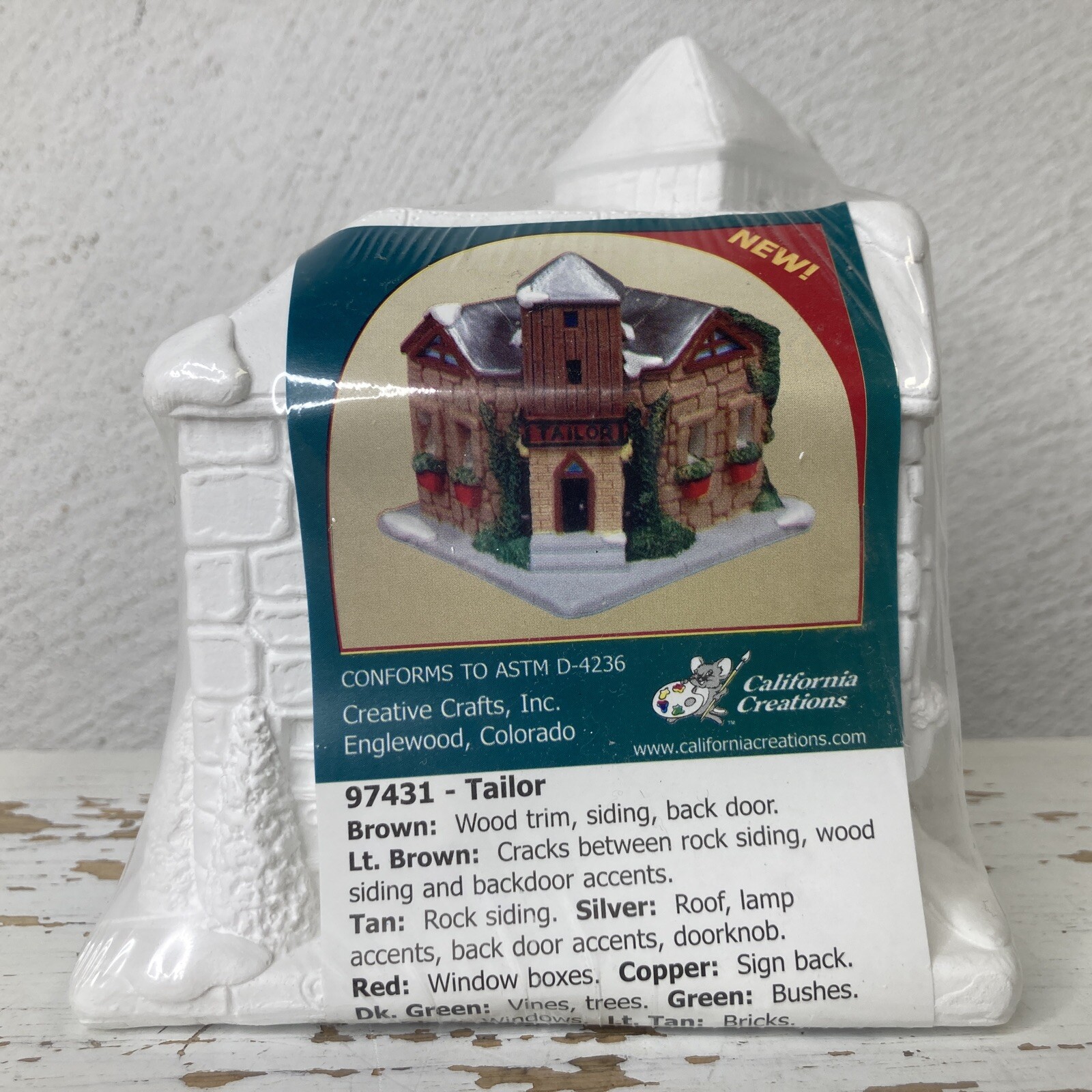 California Creations 97431 Tailor Ready To Paint Ceramic Christmas