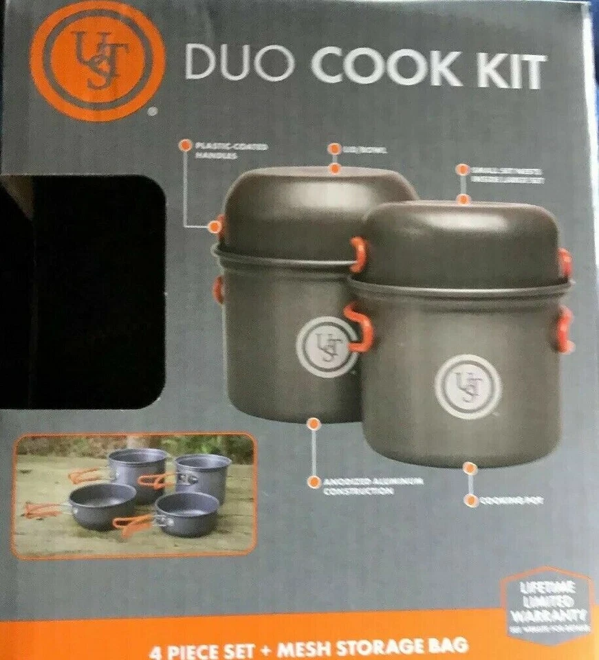 UST Brands 20-12563 Duo Backpacking Kitchen Camping Cookware Bowl Cup Cook Kit