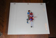 Japanese anime animation cel Sailor Moon with original drawing 2 separate pieces