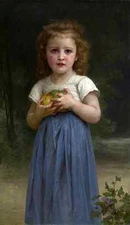 perfect 24x48 oil painting handpainted on canvas"a lovely little girl"@bgr037
