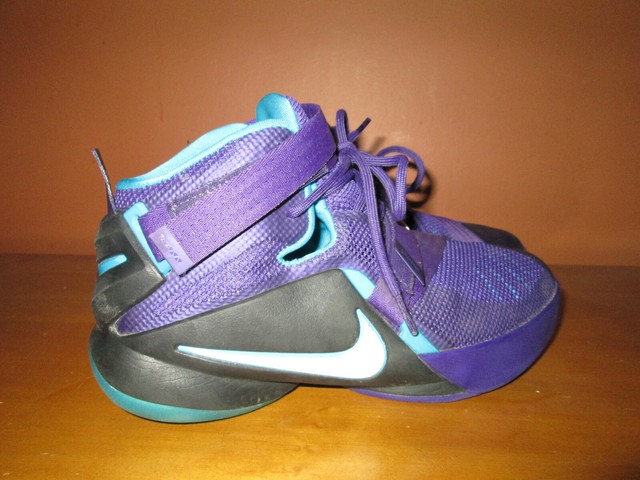 Nike LeBron Soldier IX Men Basketball Shoes Charlotte Hornets Court Purple 749417-510 - Sepsport