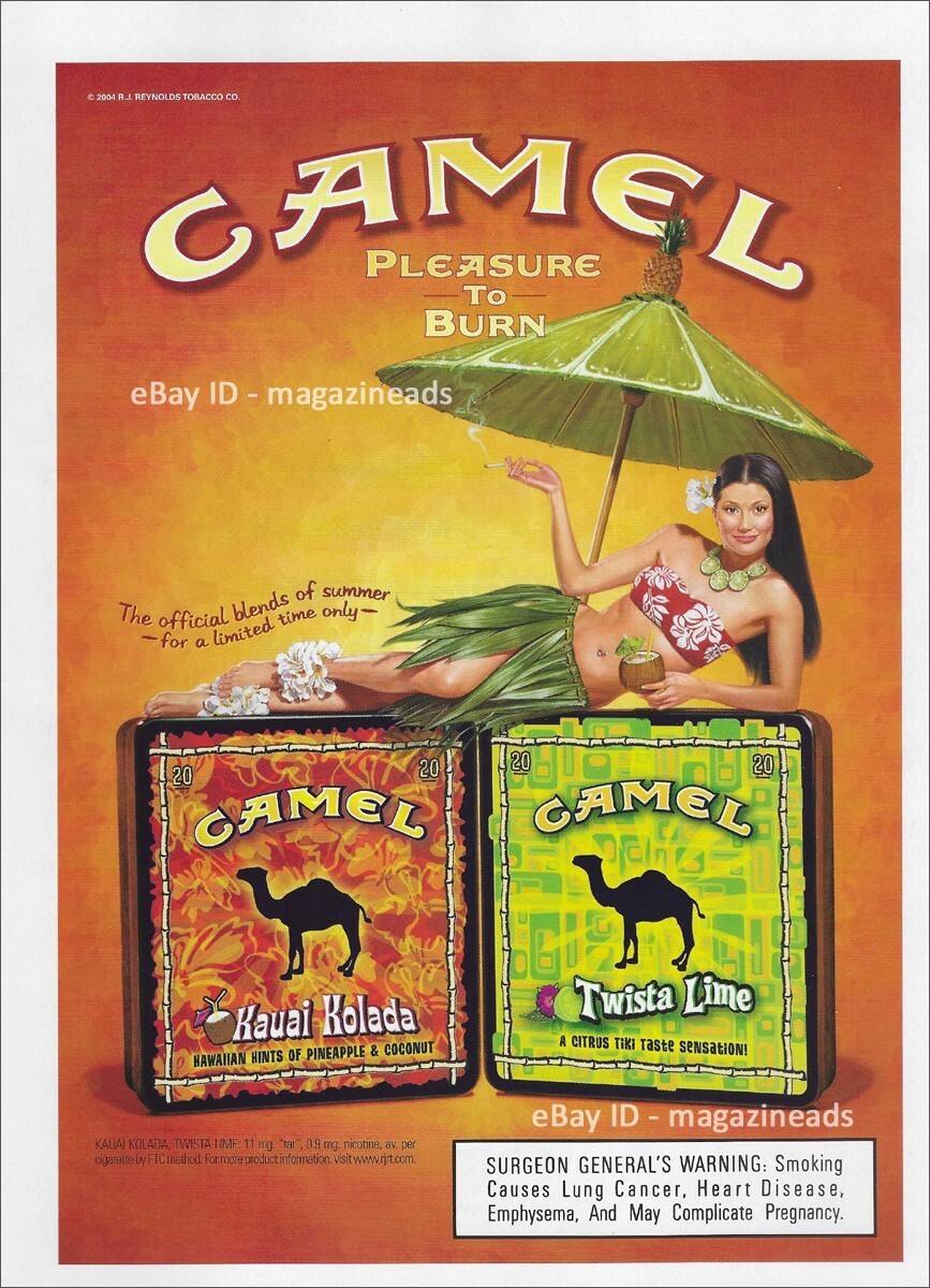 CAMEL Cigarettes 1-Pge PRINT AD 2004 KAUAI KOLADA Twista Lime