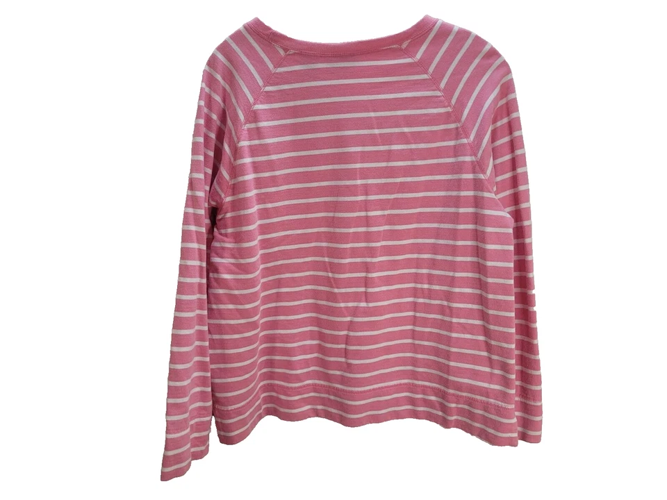 Women's Large Chadwick's Pullover Pink Striped v Stitch Sweatshirt 100% cotton — 第 2/4 张图片