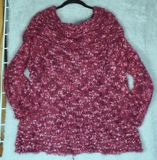 NEW Knox Rose Tunic Sweater Womens XXL Brandywine Fuzzy Cowl Neck Soft Girl