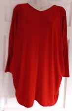Ladies v neck tops size 10 colour red 3/4 Sleeves 