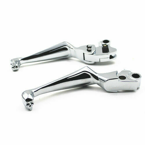 Motorcycle Skull Brake Clutch Levers For Harley Electra Glide Fat Bob FXDF FLST eBay
