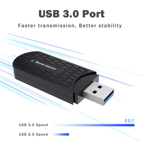 1PC New 2.4G 5G High Speed Transfer WiFi 6 USB 3.0 Adapter Fit For PC/Laptop - Afbeelding 4 van 11