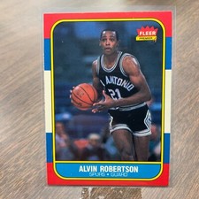 1986-87 Fleer Set Break Alvin Robertson #92 *Spurs* NR-MINT