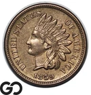 1859 Indian Head Cent Penny, Choice Gem BU++