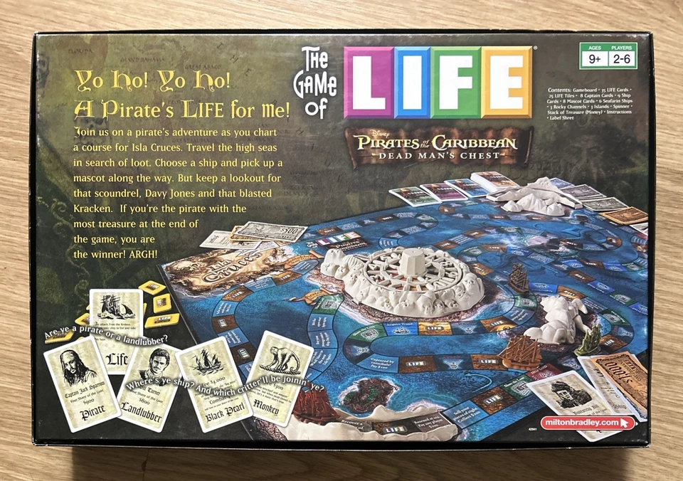 **100% COMPLETE** The Game Of Life Pirates Of The Caribbean Vintage Hasbro VGC - Image 2 of 4