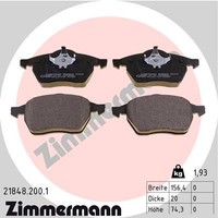 Zimmermann Bremsbelagsatz, Scheibenbremse 21848.200.1 FüR VW Ford Seat