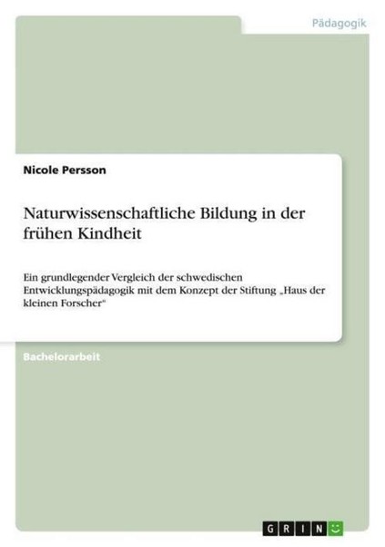 Naturwissenschaftliche Bildung In Der FrüHen Kindheit Nicole Persson-image