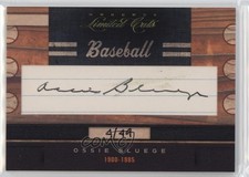 2011 Donruss Limited Cuts Cut Signatures 4/49 Ossie Bluege (#d to 49) Auto 1g39