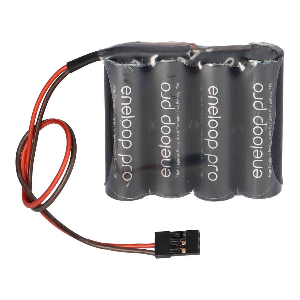 Eneloop Batterie 4,8V/2500mAh - F1x4 Adapté pour Graupner Cellule Aa, HR-3UWX-4B - Photo 2/4