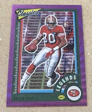2022 Classics #108 Jerry Rice Timeless Tributes Purple Ref. 43/50 49ers HOF