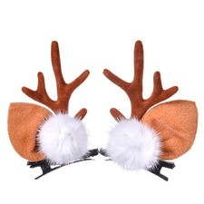 LATEEFAH Deer Ears Antler Headbands Reindeer Antlers Headband 3-hairpin-5