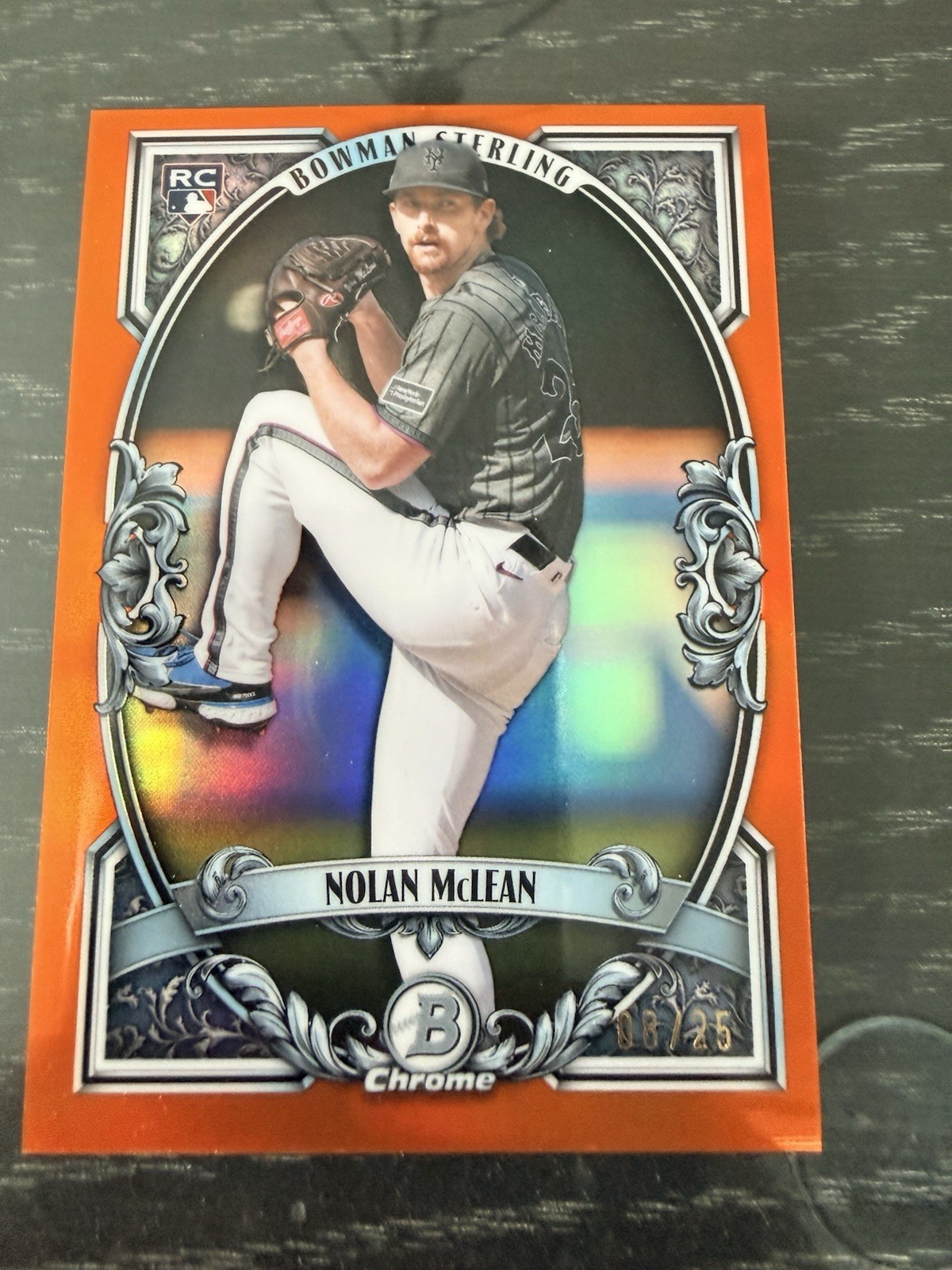 Nolan McLean 2026 Bowman #BST-8 Sterling - Orange Refractor /25