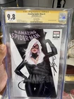 AMAZING SPIDER-MAN #1 CGC SS 9.8 SIGNED INHYUK LEE BLACK CAT VARIANT W/ CoA ASM