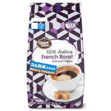 Great Value French Roast Ground, 100 Arabica, Medium Roast, Ground Coffee,32 oz