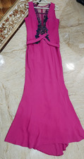 Ventage Women's  Sleeveless Draped Gown Long Dress Sz 42 Made. In Lebanon 