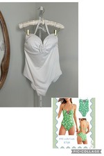 Boden Wrap Buckle Bandeau White Swimsuit 14US /18UK