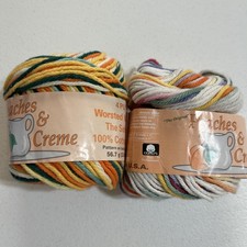 Sugar'n Cream 4 Ply /Peaches Creme Worsted Weight 100 Cotton Yarn
