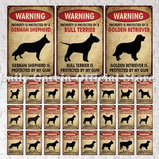 Dog Warning Animals Pet Posters Lover Tin Metal Signs Home D cor 8x12