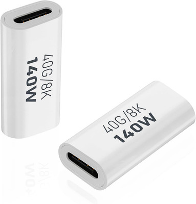 AreMe 2 Pack USB C Female to Adapter, Type C Coupler White 