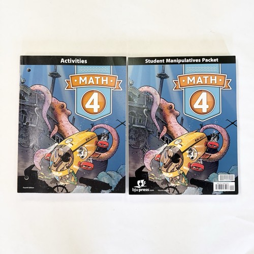 BJU Presse Mathe 4 Aktivitäten Buch & 4. Auflage Manipulative **NEU**