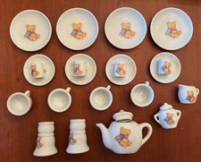 VTG LITTLE CHILD'S LITTLE BEAR TEA SET BY BATTAT 1998 EXTRA PIECES - 23 PCS EUC