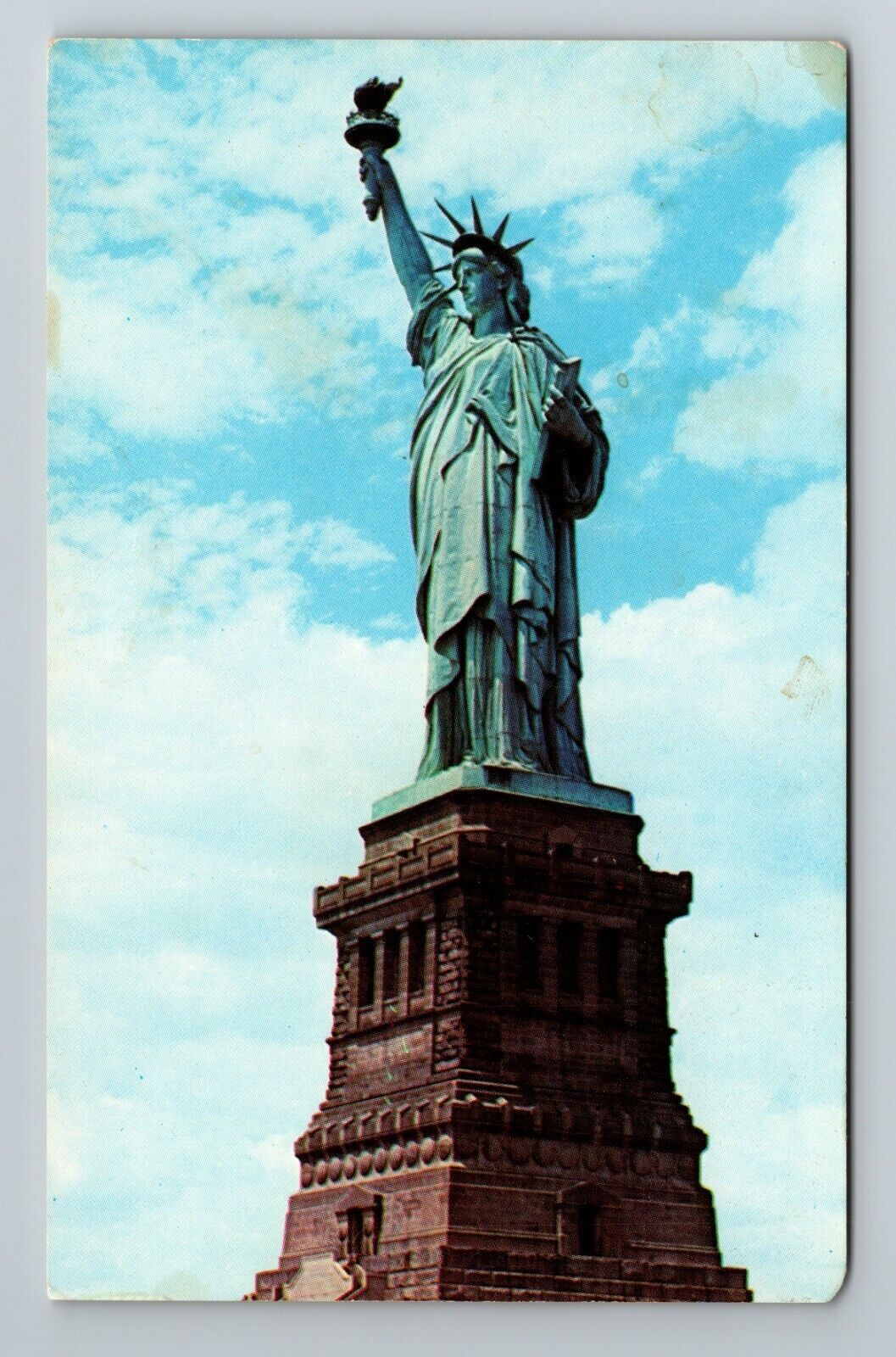 Vintage NYC Statue of Liberty postcard from Liberty Island