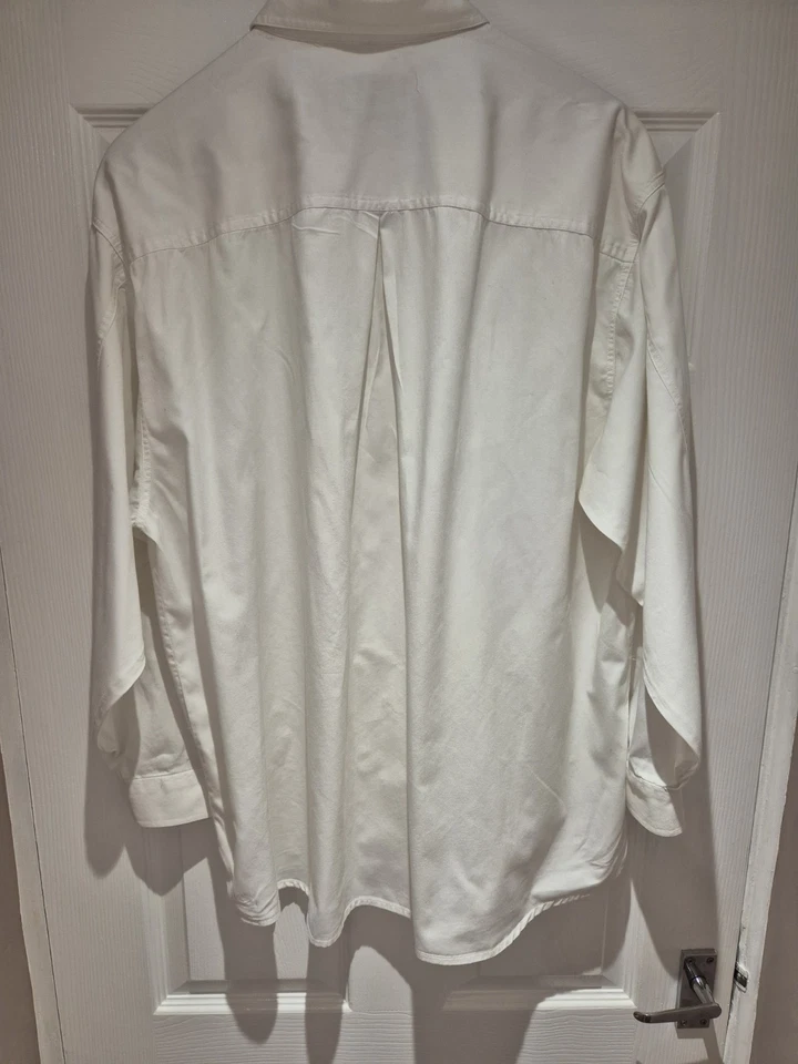 Vintage Rare Find 80s John Slim White cotton Mens Shirt Loose Fit Med Uk 44in  - Image 2 of 4
