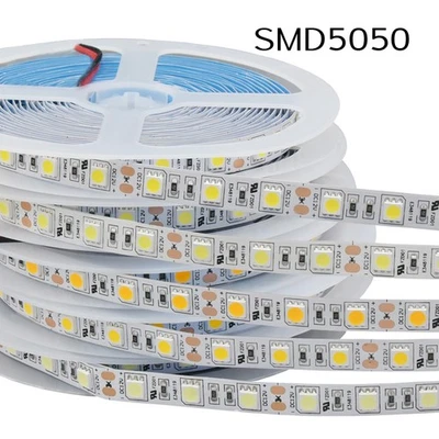 5m LED Streifen 12V 24V RGB RGBW RGBWW SMD 5050 IP65 Stripe Dimmbar Band Leiste - Bild 1 von 4