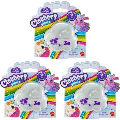 Cloudees Minis Collectible Hidden Toy Reveal Figure Blind Pack Bundle of 3