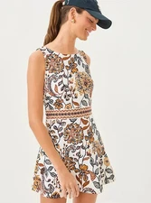 Lilly Pulitzer UPF 50+ Luxletic Fresh Squeeze Dress in Coconut Take Meowt , Size