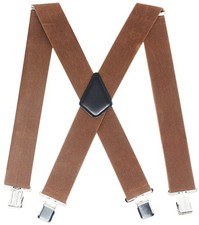Mens 2 Inch Wide Suspenders Heavy Duty Strong Clips Adjustable Elastic Braces...