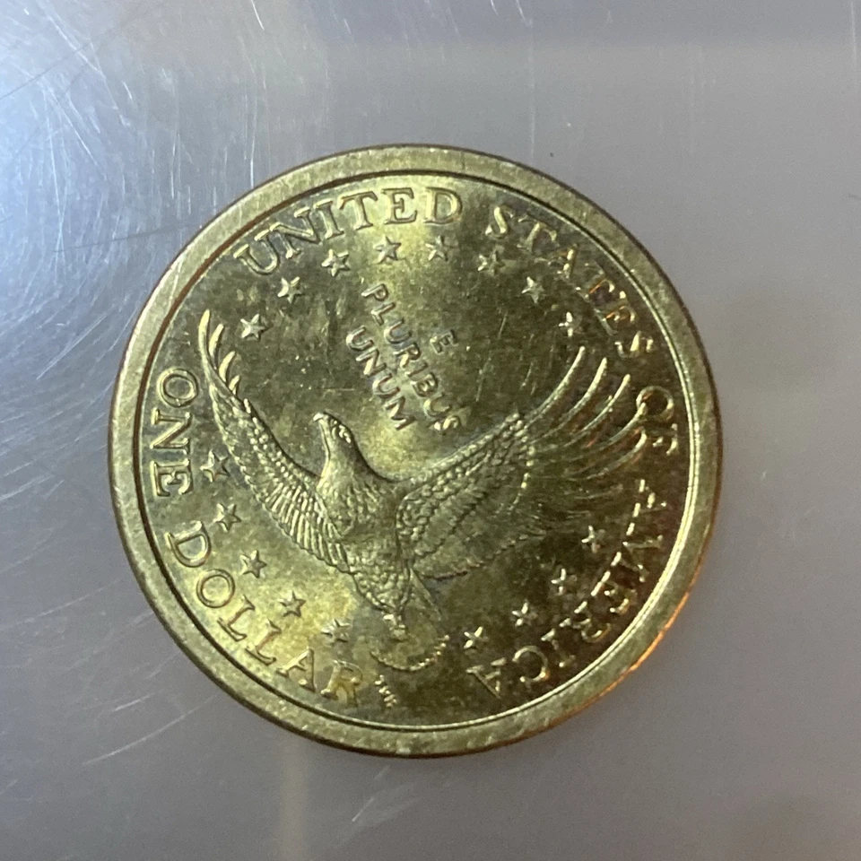 2000 D Sacagawea 💥DDO DDR ERROR💥 COIN One Dollar US Liberty Gold Color Coin   - Image 4 of 4